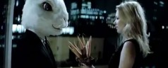 Kate Moss seduces a Donnie Darko-esque rabbit man for Basement