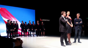 Revealed: The new Qantas by Martin Grant uniform; modelled by Miranda Kerr in Sydney, Australia
