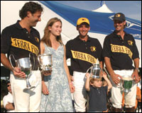 Lauren Bush with Polo Players