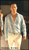 Model Ryan on the catwalk for David Jones