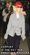 Christina Aguilera leaving Heathrow Airport